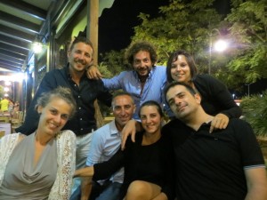 The Pipitone cousins (some of them) and their mates. Pippo is sitting on the far right and Consuelo is standing above him.